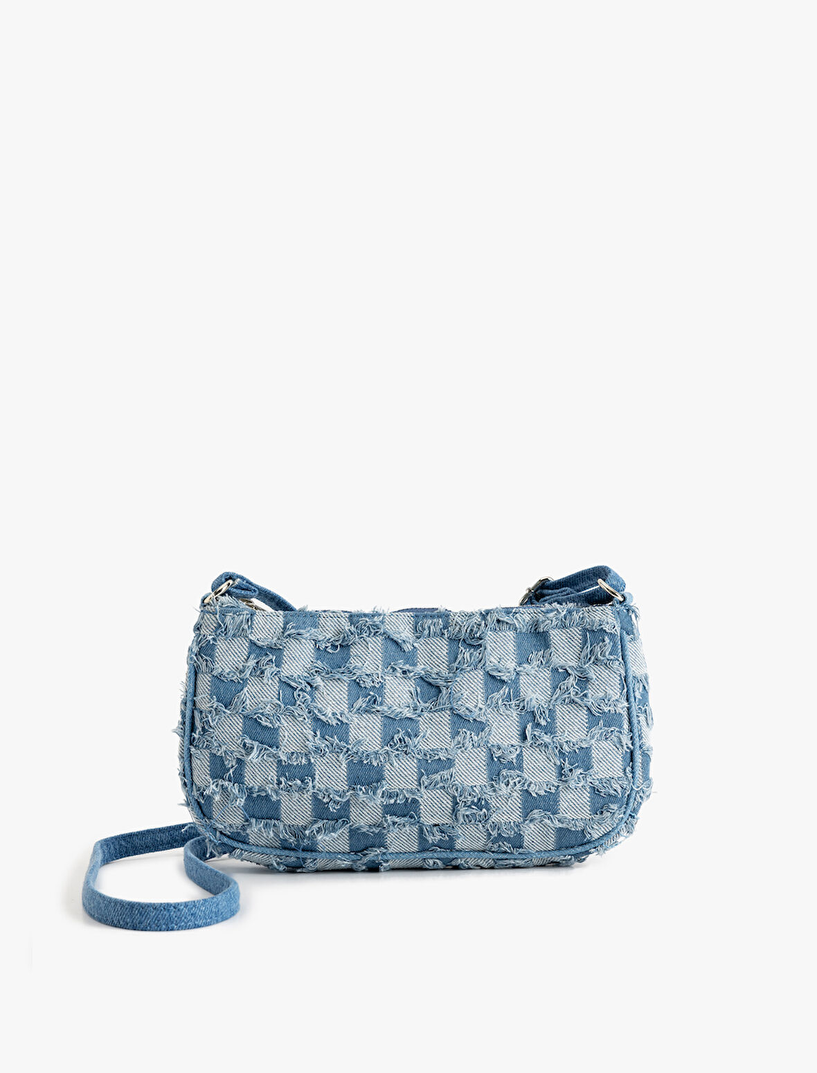 Askılı Denim Patchwork Çapraz Çanta