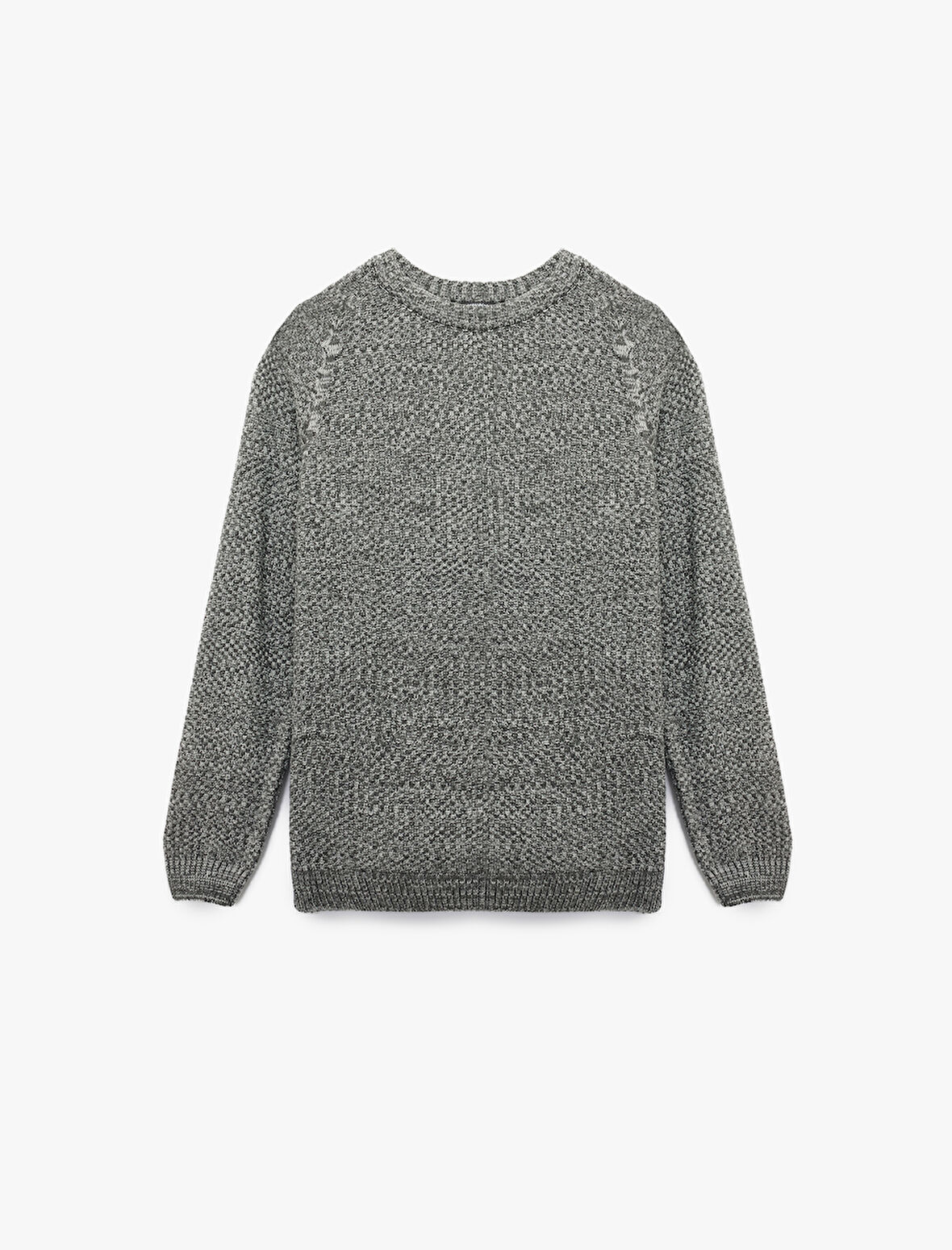 Regular Fit Uzun Kollu Basic Bisiklet Yaka Triko Kazak