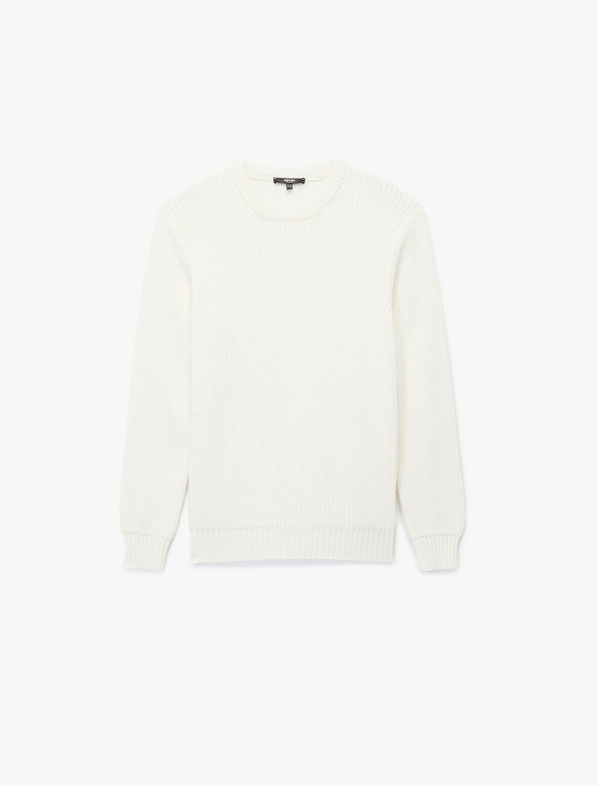 Uzun Kollu Dokulu Bisiklet Yaka Triko Kazak