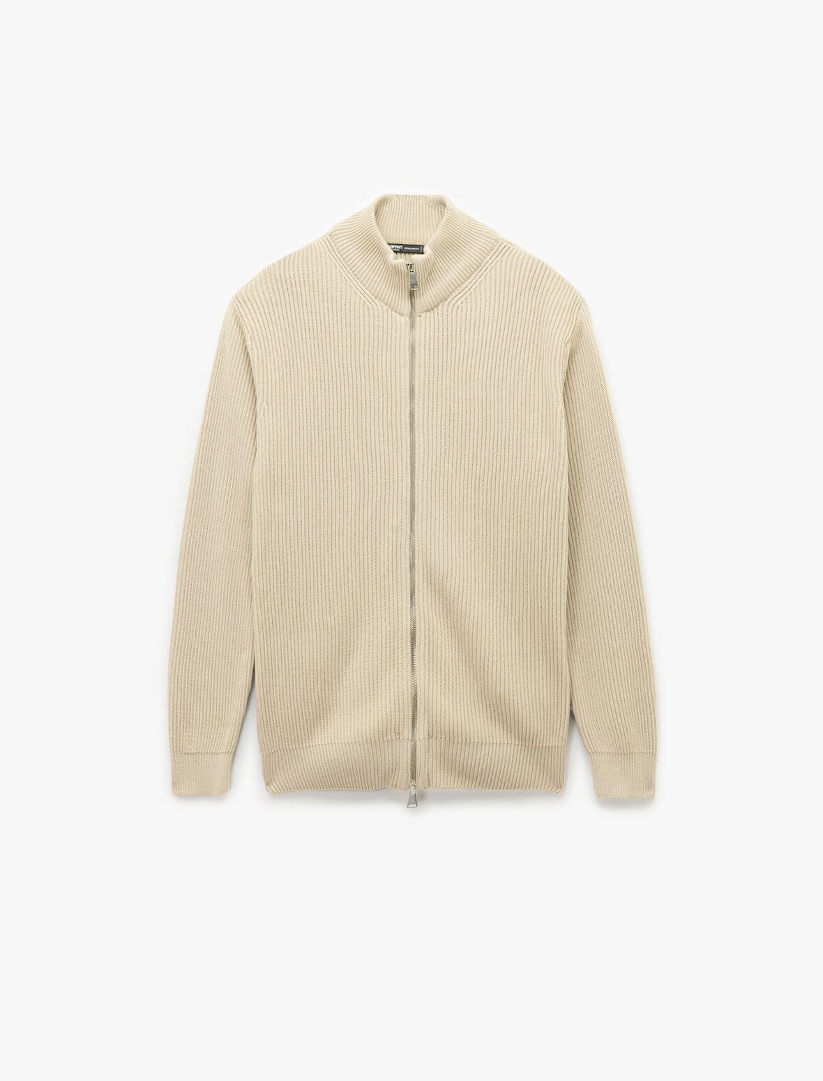 Uzun Kollu Pamuklu Tam Fermuarlı Triko Hırka