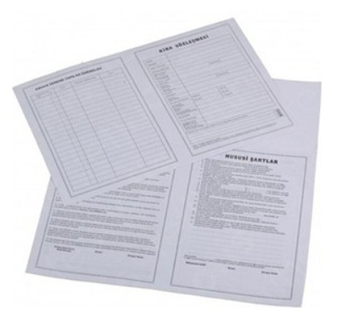 Kira Sözleşmesi Kontratı - 10 adet