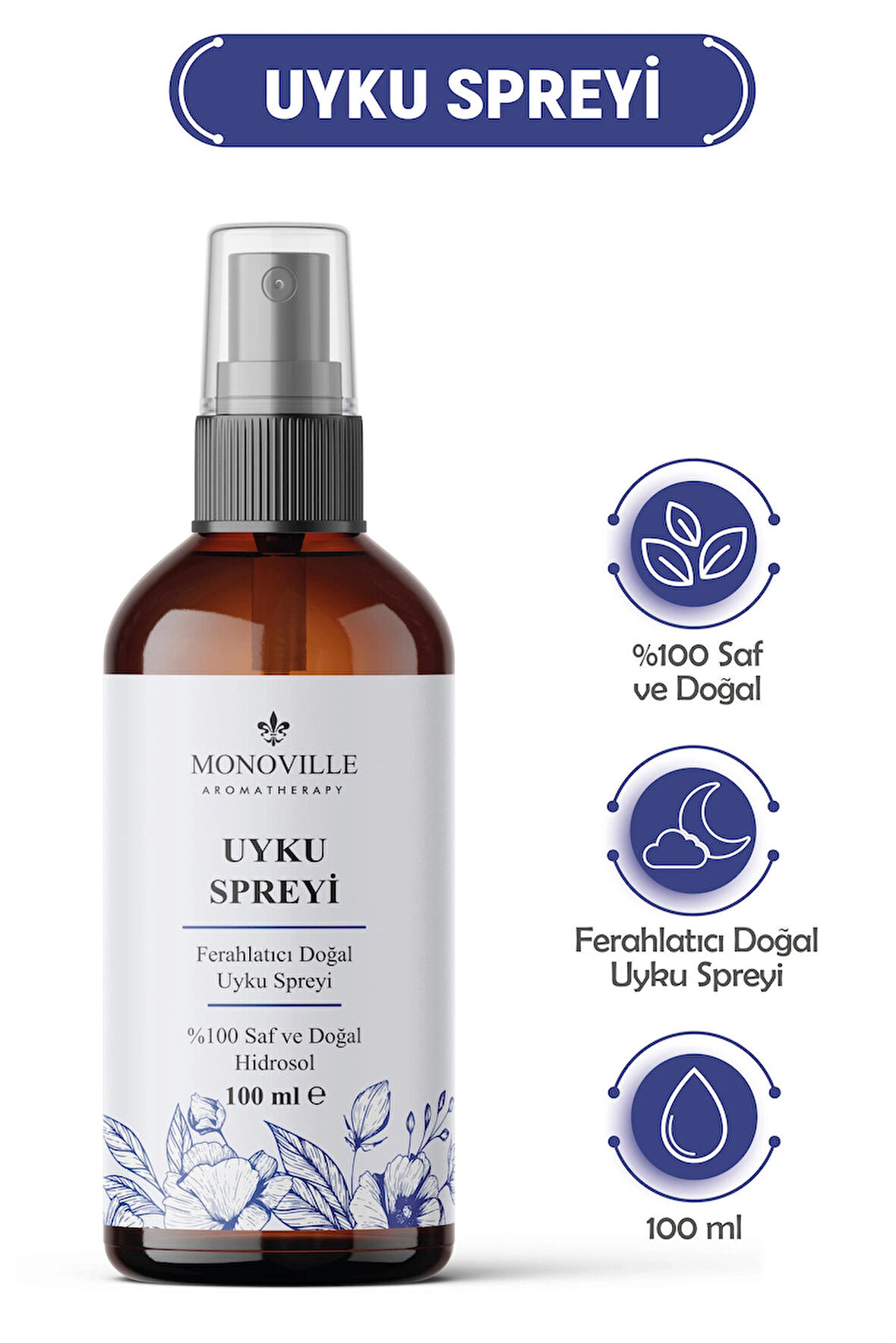Uyku ve Yastık Spreyi 100 ml %100 Doğal (Sleep and Pillow Spray)