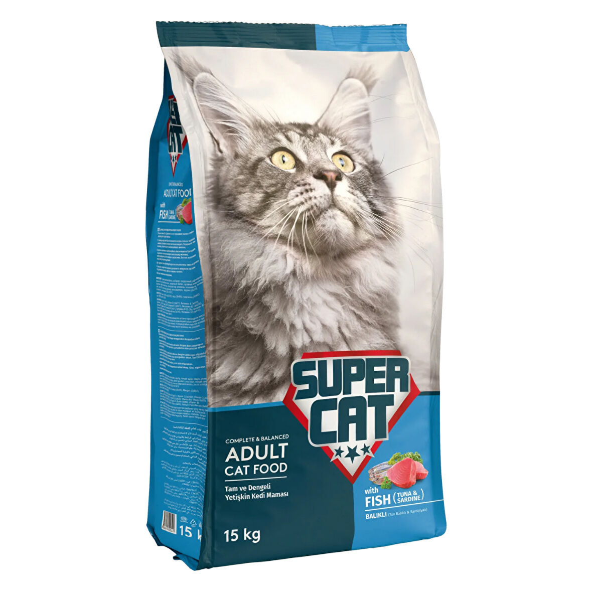 Super Cat Balıklı Yetişkin Kedi Maması 15 kg