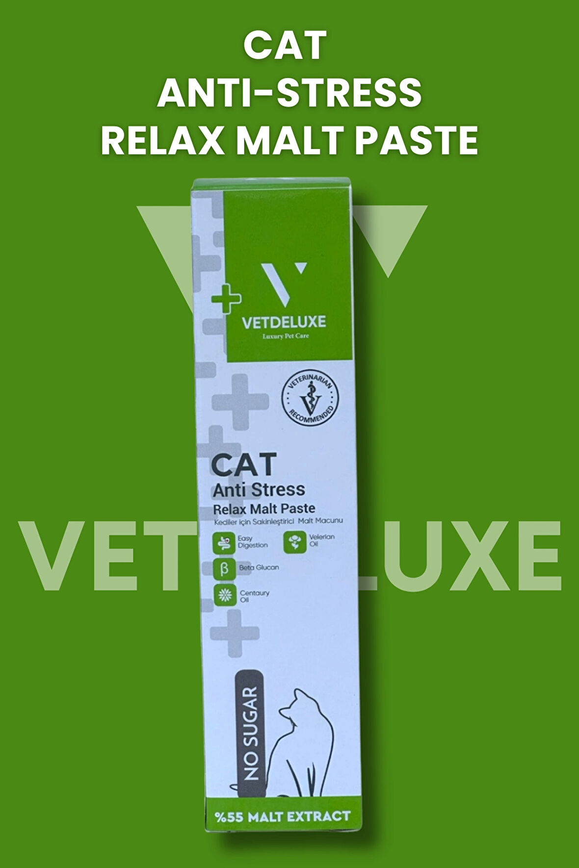 Anti Stress Relax Malte Paste Sakinleştirici Tüy Yumağı Önleyici Yetişkin Kedi Malt Macunu 100 Gr