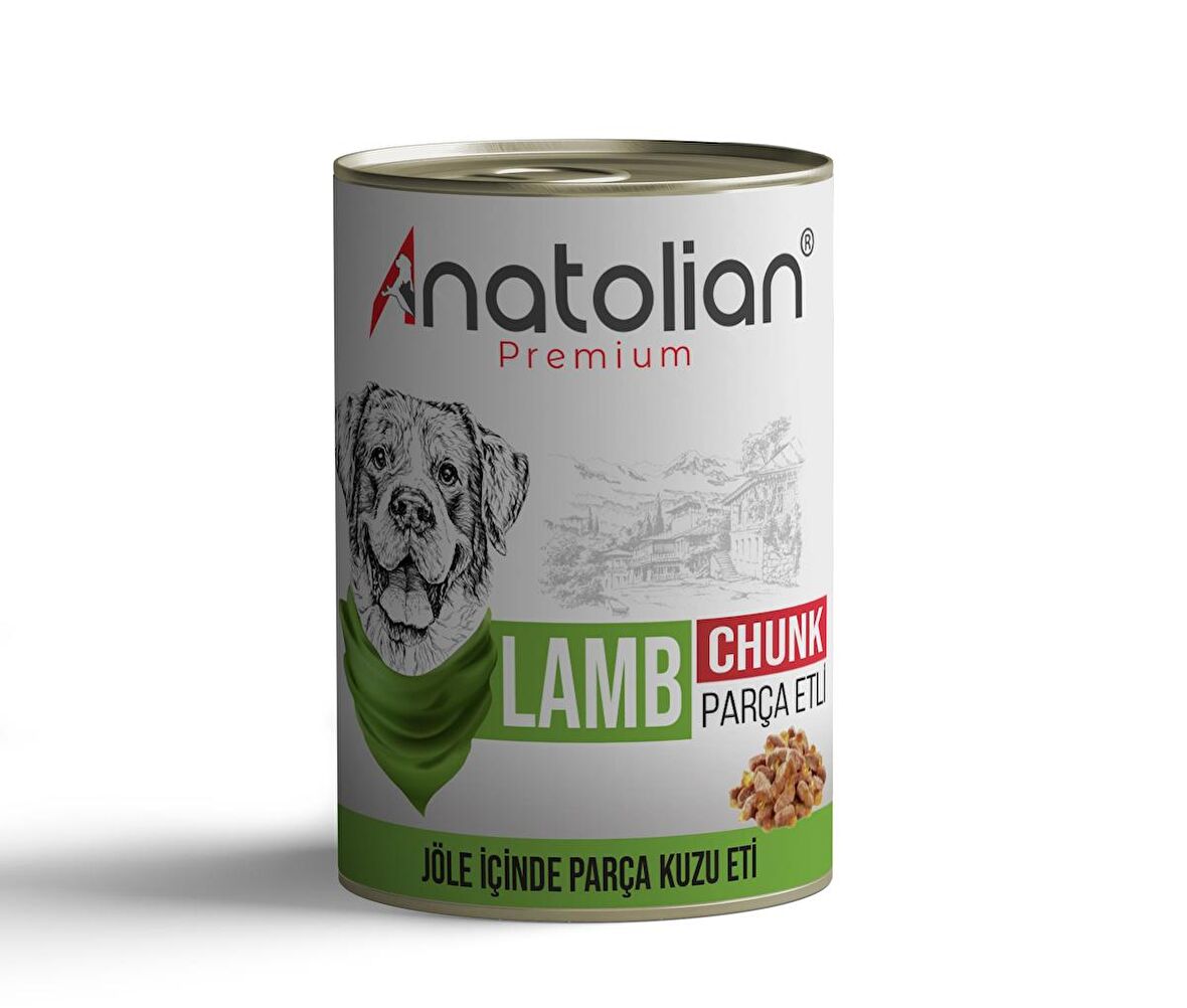 Anatolian Premium Adult Lamb Kuzulu Parça Etli Yetişkin Köpek Konservesi 400 gr