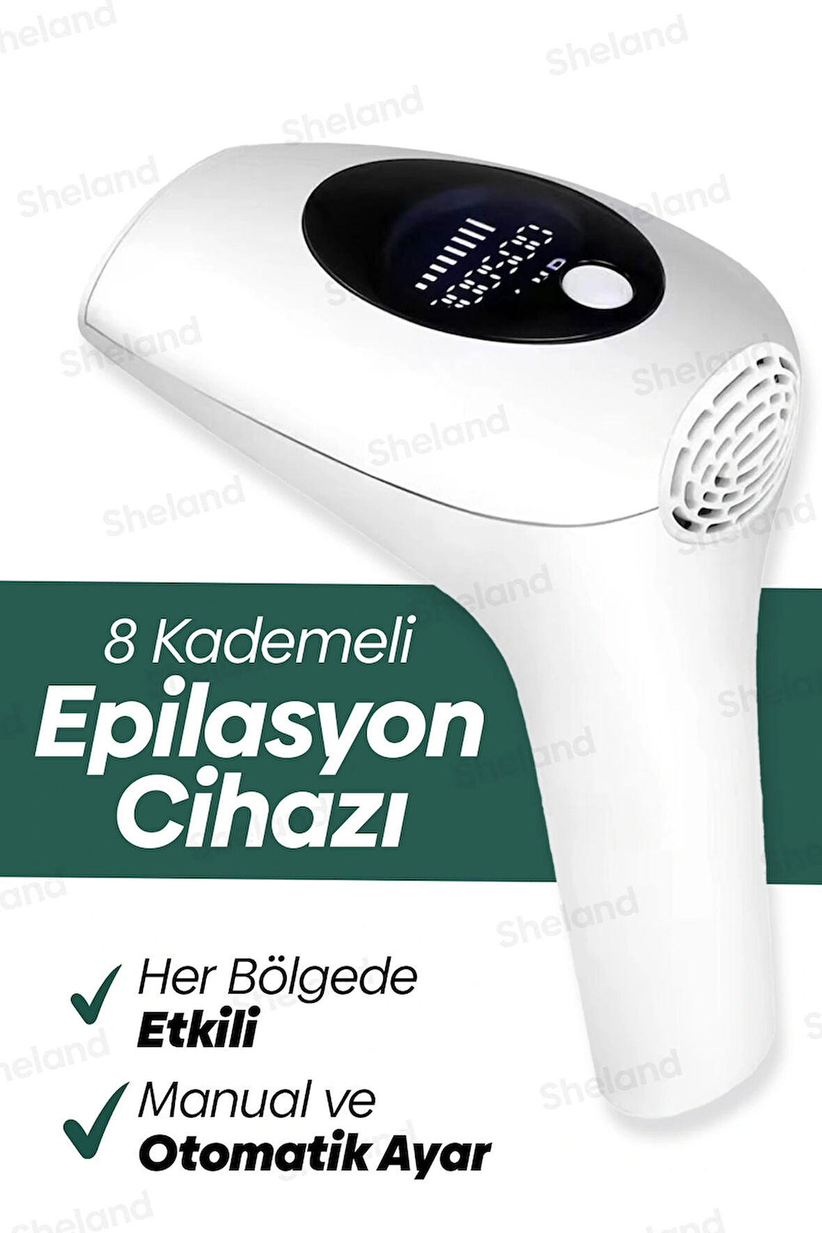Sheland Pro Ipl Lazer Epilasyon Tüy Alma Cihazı 8 Kademeli 900.000 Atım