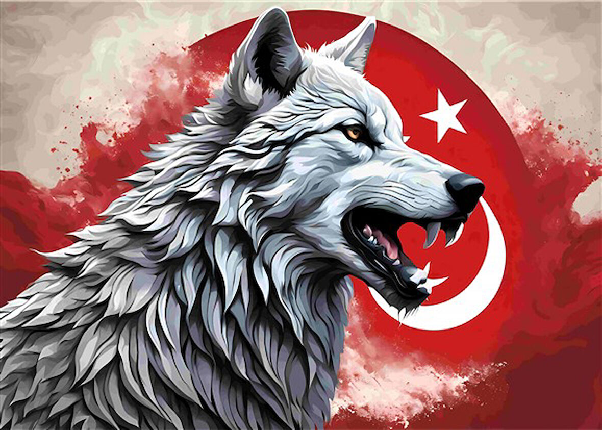 ASİL KURT 2 70X50CM KARTON ÇERÇEVESİZ TABLO