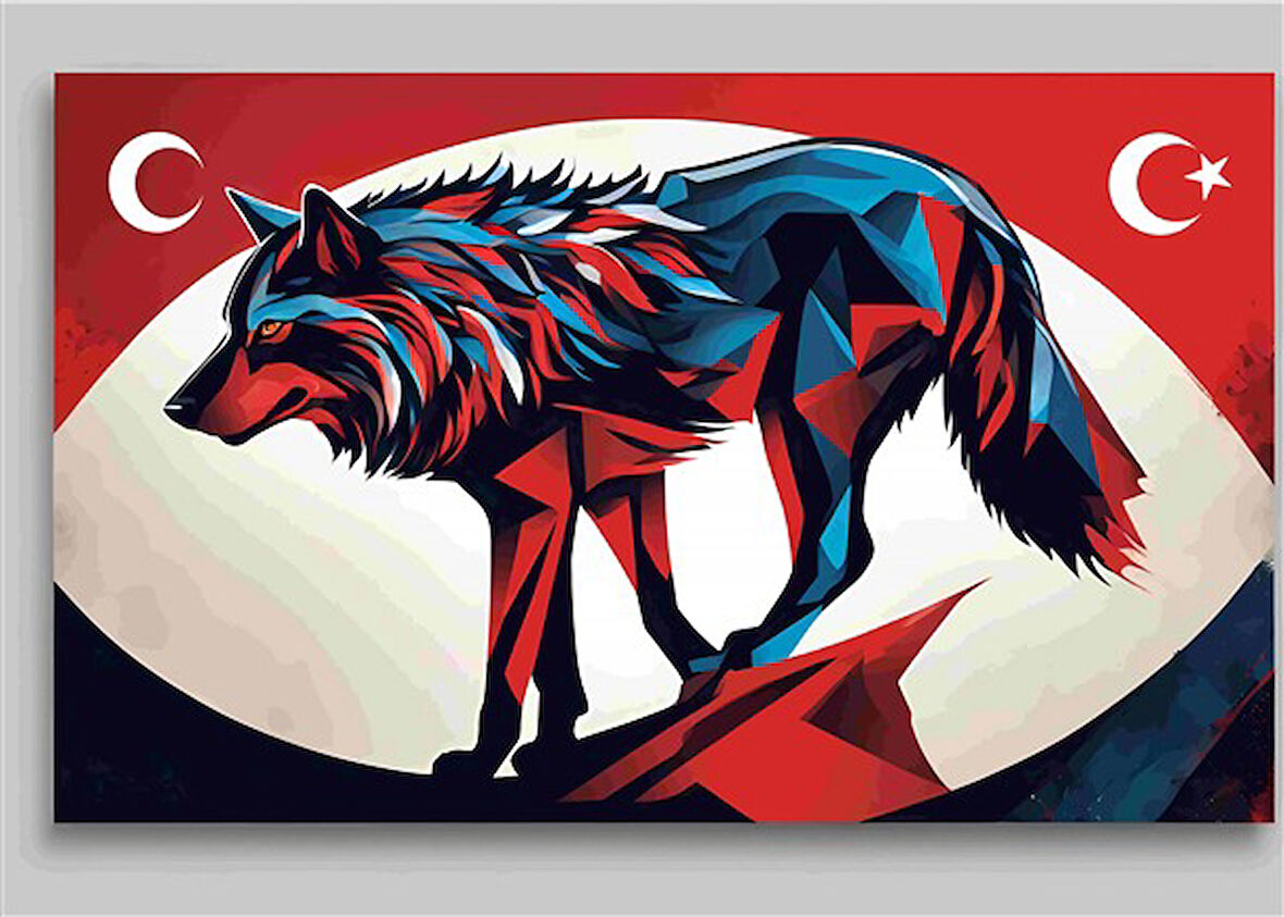 ASİL KURT 5 70X50CM KARTON ÇERÇEVESİZ TABLO