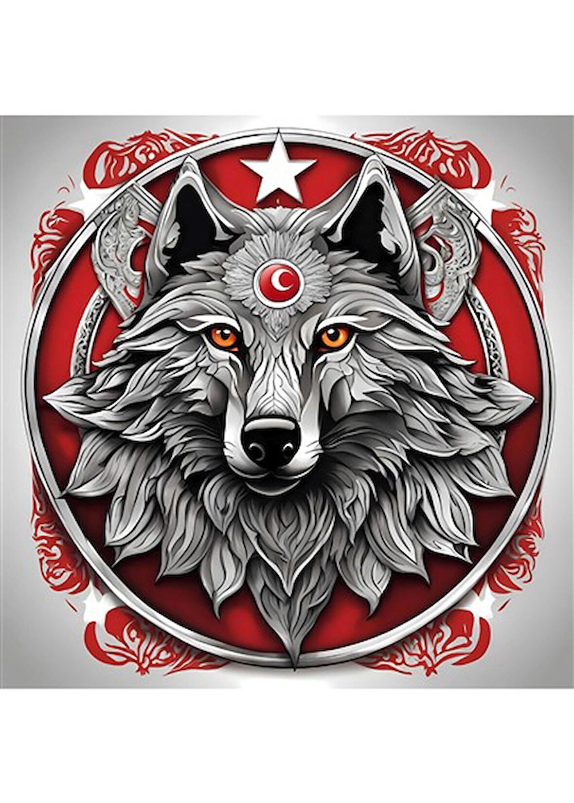 ASİL KURT 19 50X50CM PVC ÇERÇEVESİZ TABLO