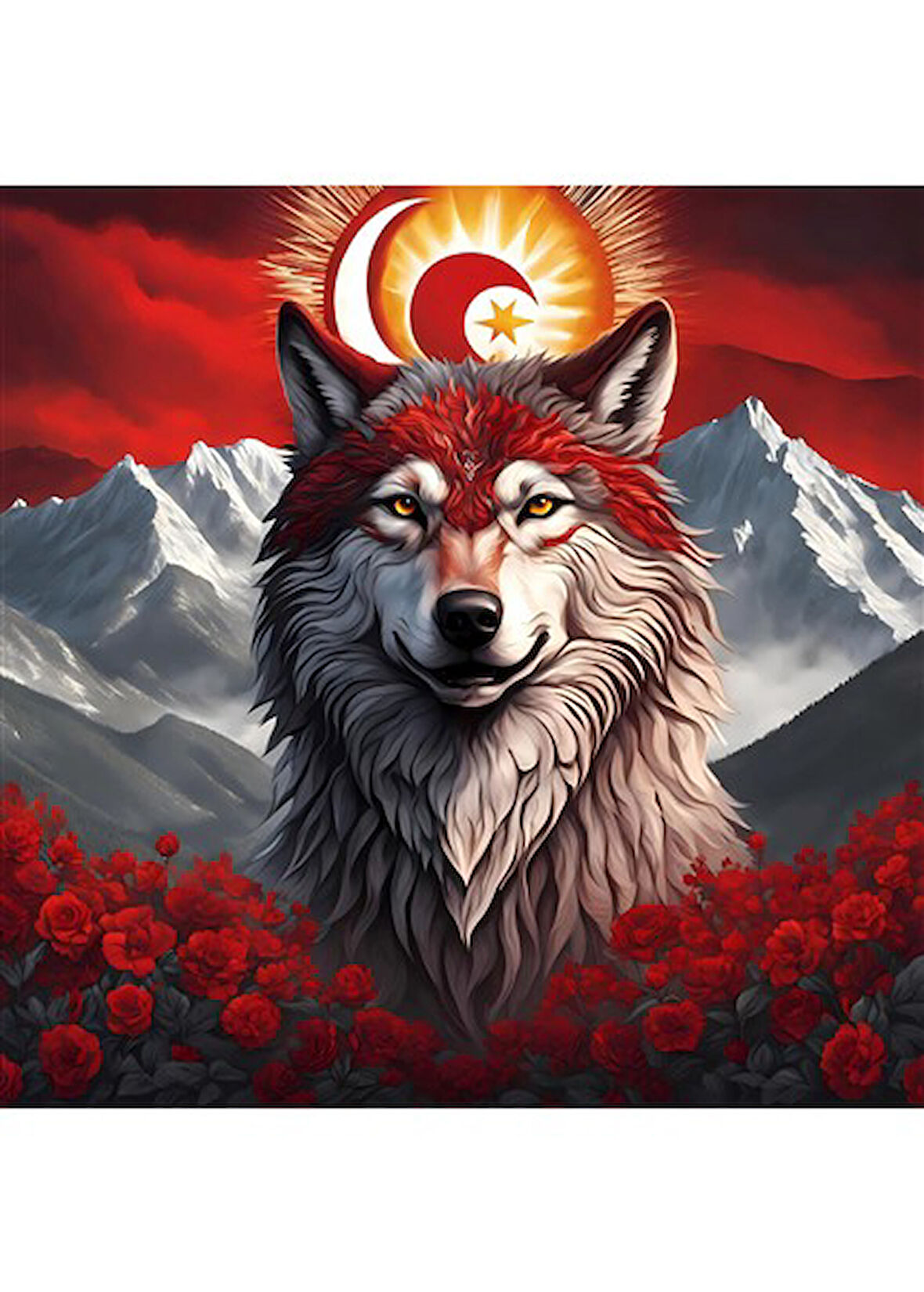 ASİL KURT 24 50X50CM PVC ÇERÇEVESİZ TABLO