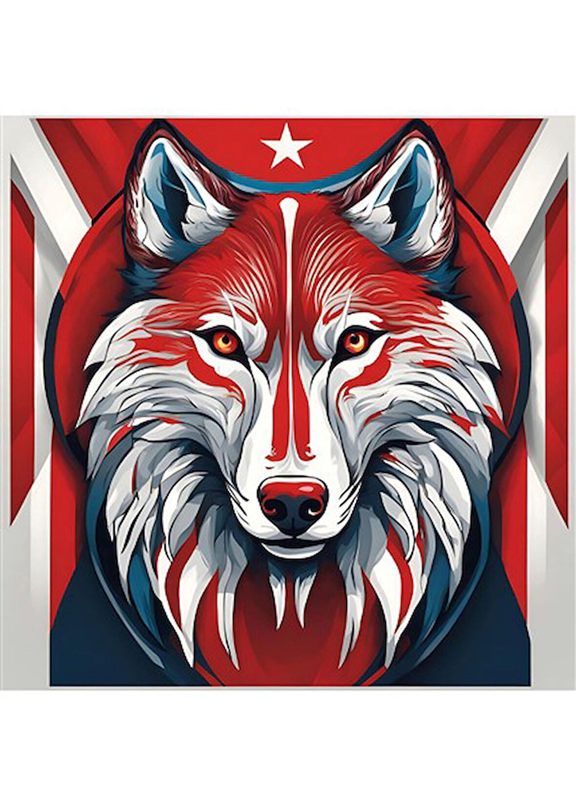 ASİL KURT 25 50X50CM PVC ÇERÇEVESİZ TABLO