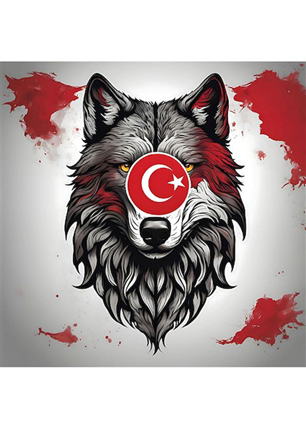 ASİL KURT 26 50X50CM PVC ÇERÇEVESİZ TABLO