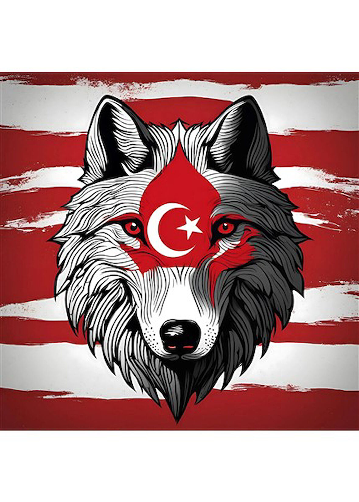 ASİL KURT 27 50X50CM PVC ÇERÇEVESİZ TABLO