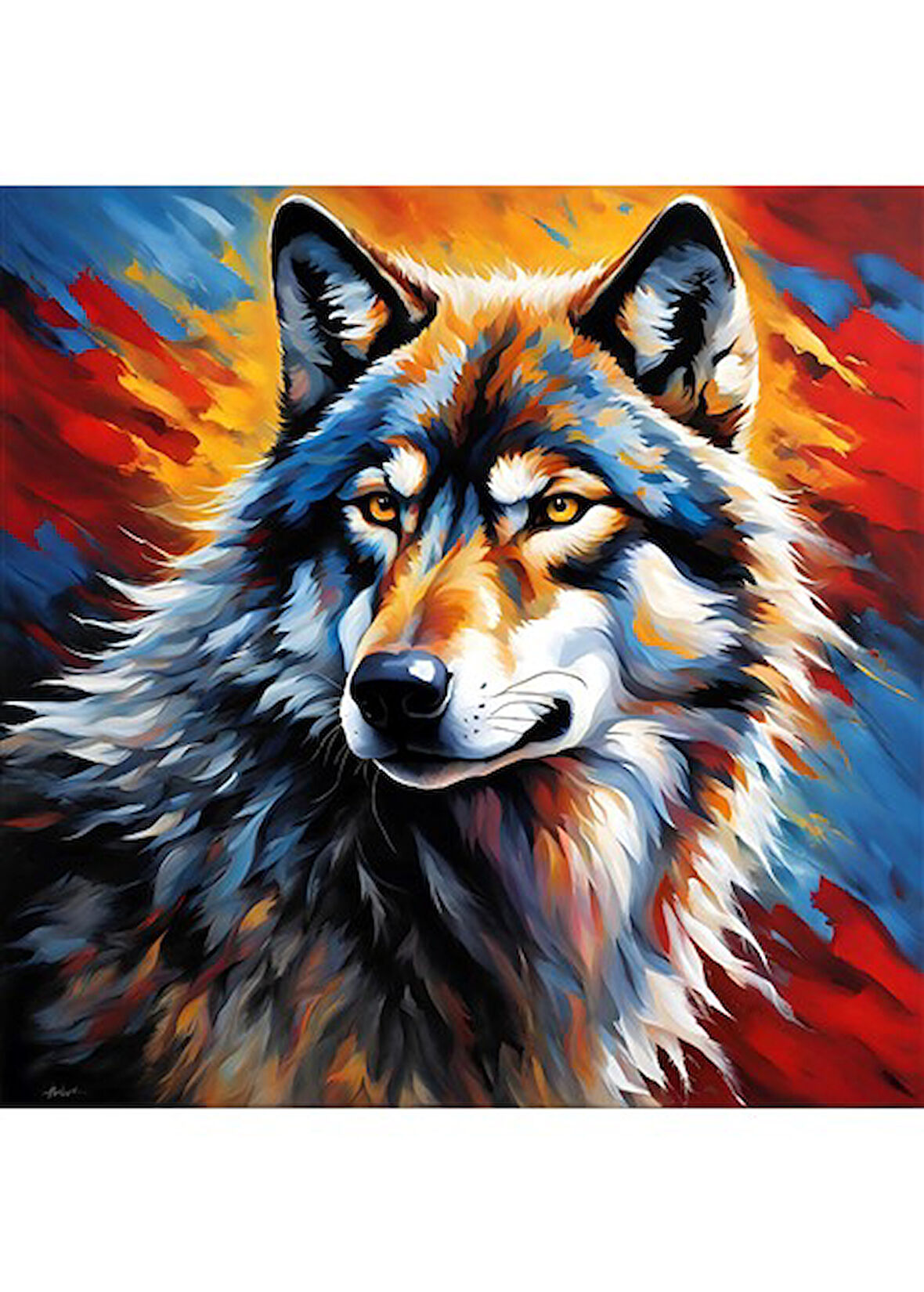 ASİL KURT 35 50X50CM PVC ÇERÇEVESİZ TABLO