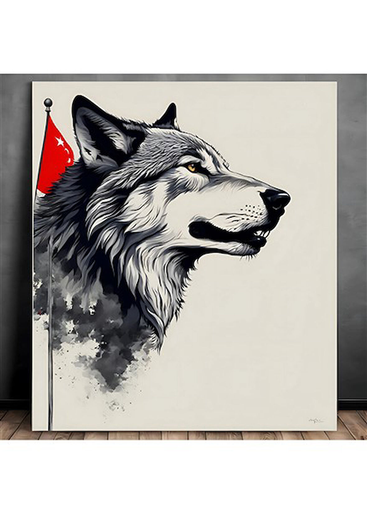 ASİL KURT 39 50X50CM PVC ÇERÇEVESİZ TABLO