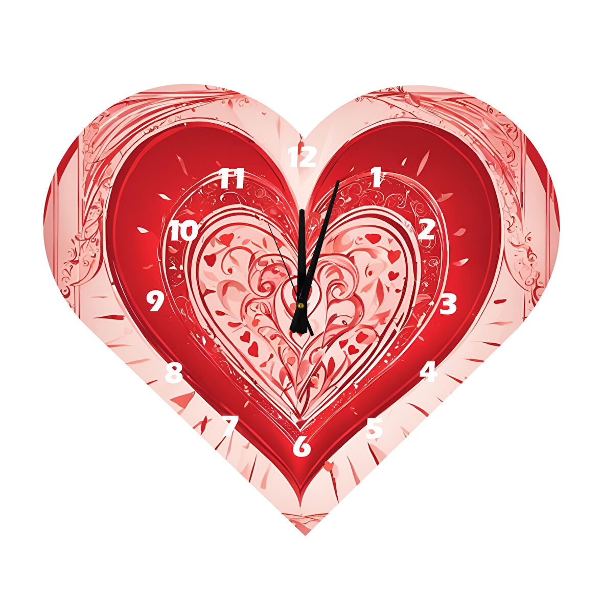 Tİ-PLAY KS02 KALP ŞEKLİNDE 30X30 CM  HEDİYELİK DUVAR SAATİ