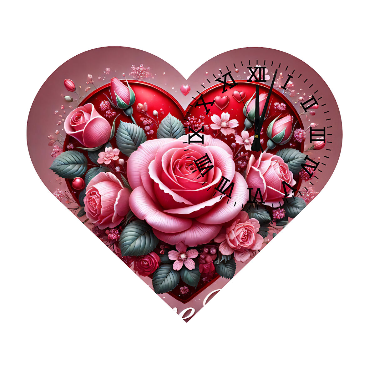 Tİ-PLAY KS18 KALP ŞEKLİNDE 30X30 CM HEDİYELİK DUVAR SAATİ