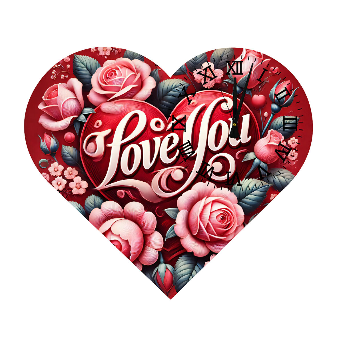 Tİ-PLAY KS21 KALP ŞEKLİNDE 30X30 CM HEDİYELİK DUVAR SAATİ