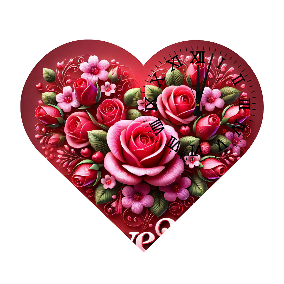 Tİ-PLAY KS23 KALP ŞEKLİNDE 30X30 CM HEDİYELİK DUVAR SAATİ