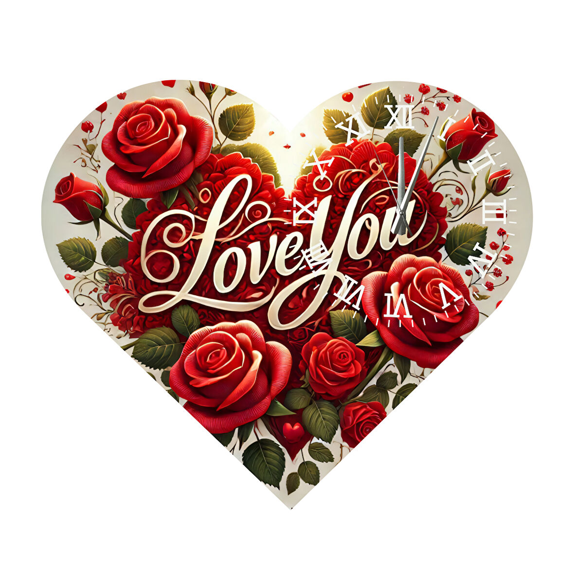 Tİ-PLAY KS79 KALP ŞEKLİNDE 30X30 CM HEDİYELİK DUVAR SAATİ