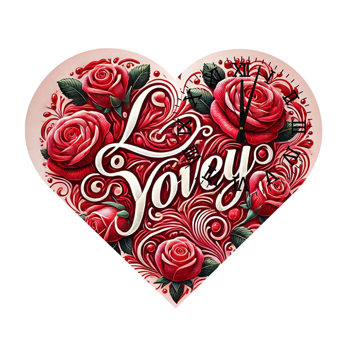 Tİ-PLAY KS82 KALP ŞEKLİNDE 30X30 CM HEDİYELİK DUVAR SAATİ