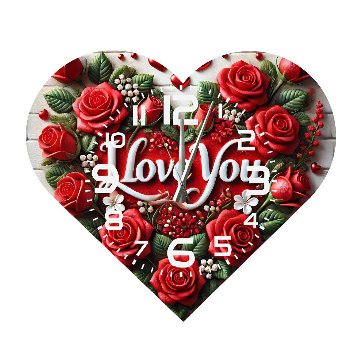 Tİ-PLAY KS85 KALP ŞEKLİNDE 30X30 CM HEDİYELİK DUVAR SAATİ