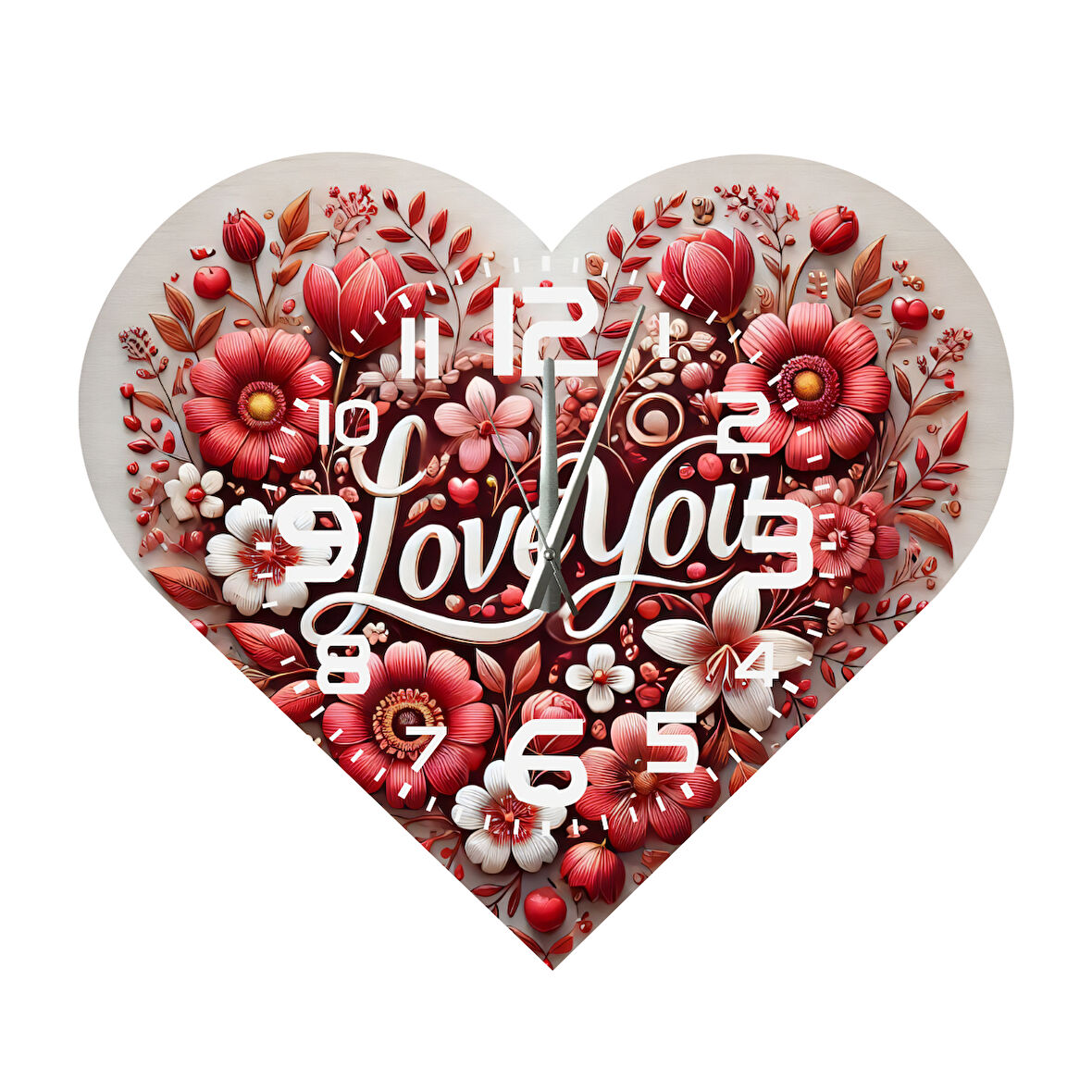 Tİ-PLAY KS94 KALP ŞEKLİNDE 30X30 CM HEDİYELİK DUVAR SAATİ