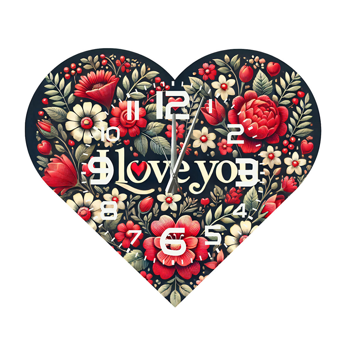 Tİ-PLAY KS95 KALP ŞEKLİNDE 30X30 CM HEDİYELİK DUVAR SAATİ