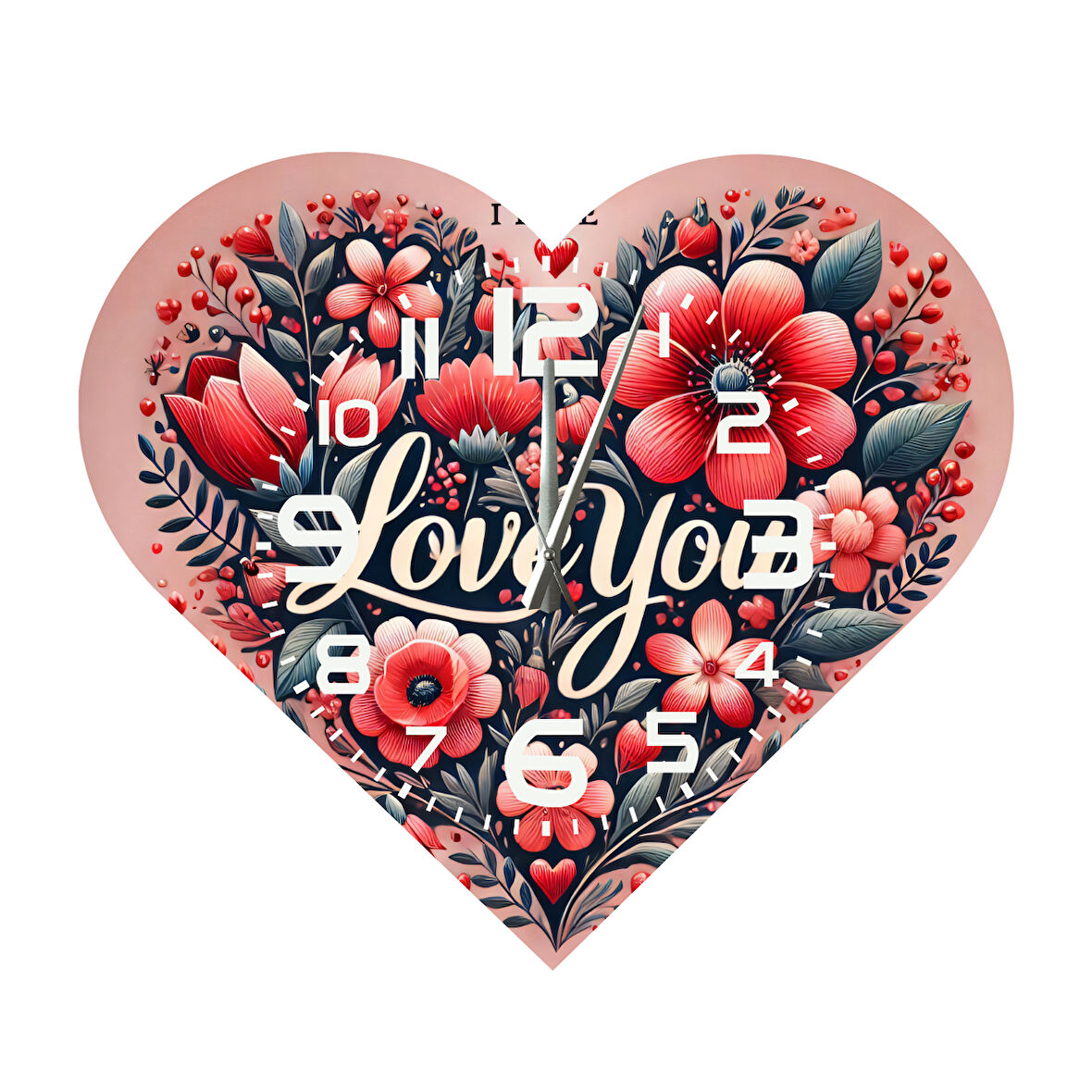 Tİ-PLAY KS100 KALP ŞEKLİNDE 30X30 CM HEDİYELİK DUVAR SAATİ