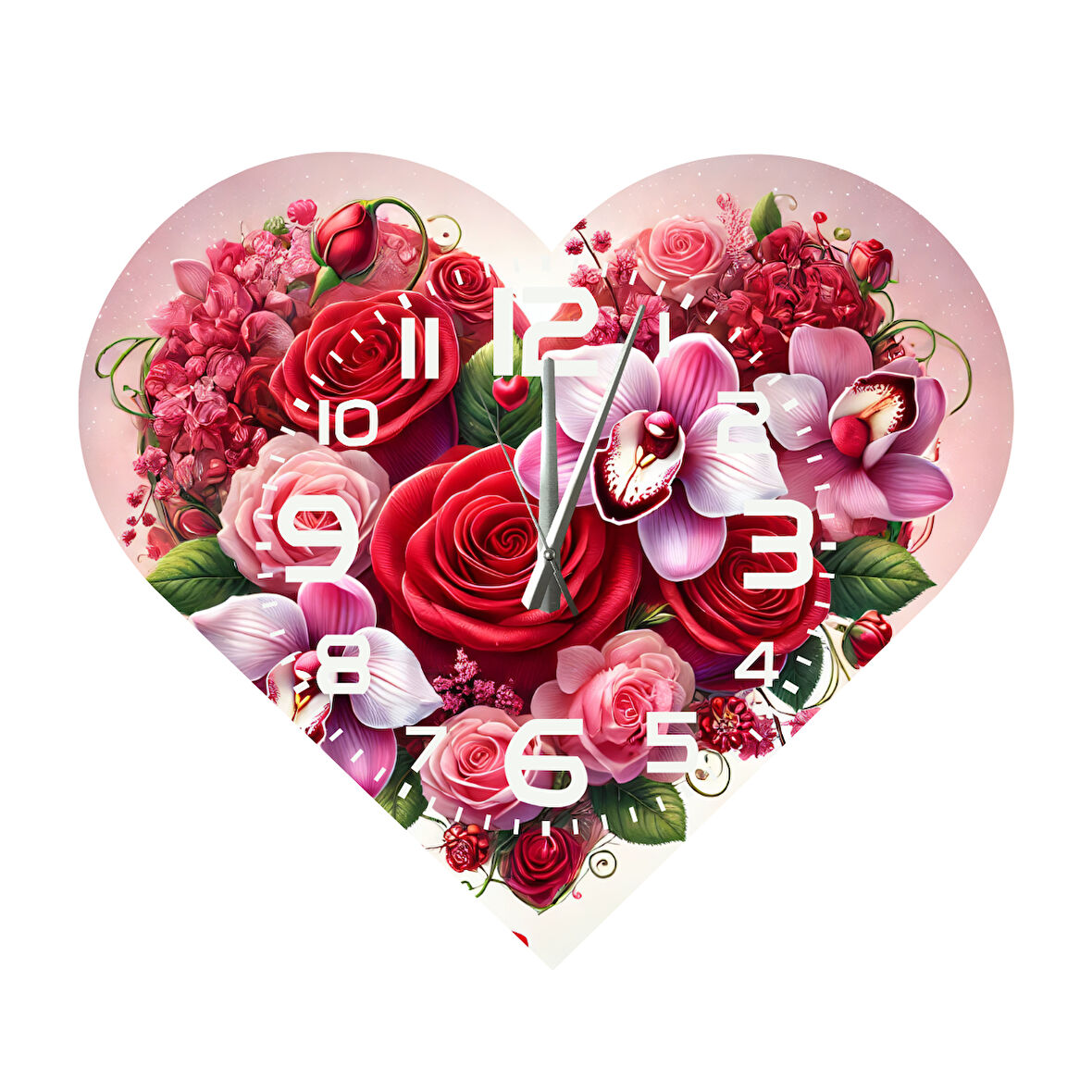 Tİ-PLAY KS106 KALP ŞEKLİNDE 30X30 CM HEDİYELİK DUVAR SAATİ