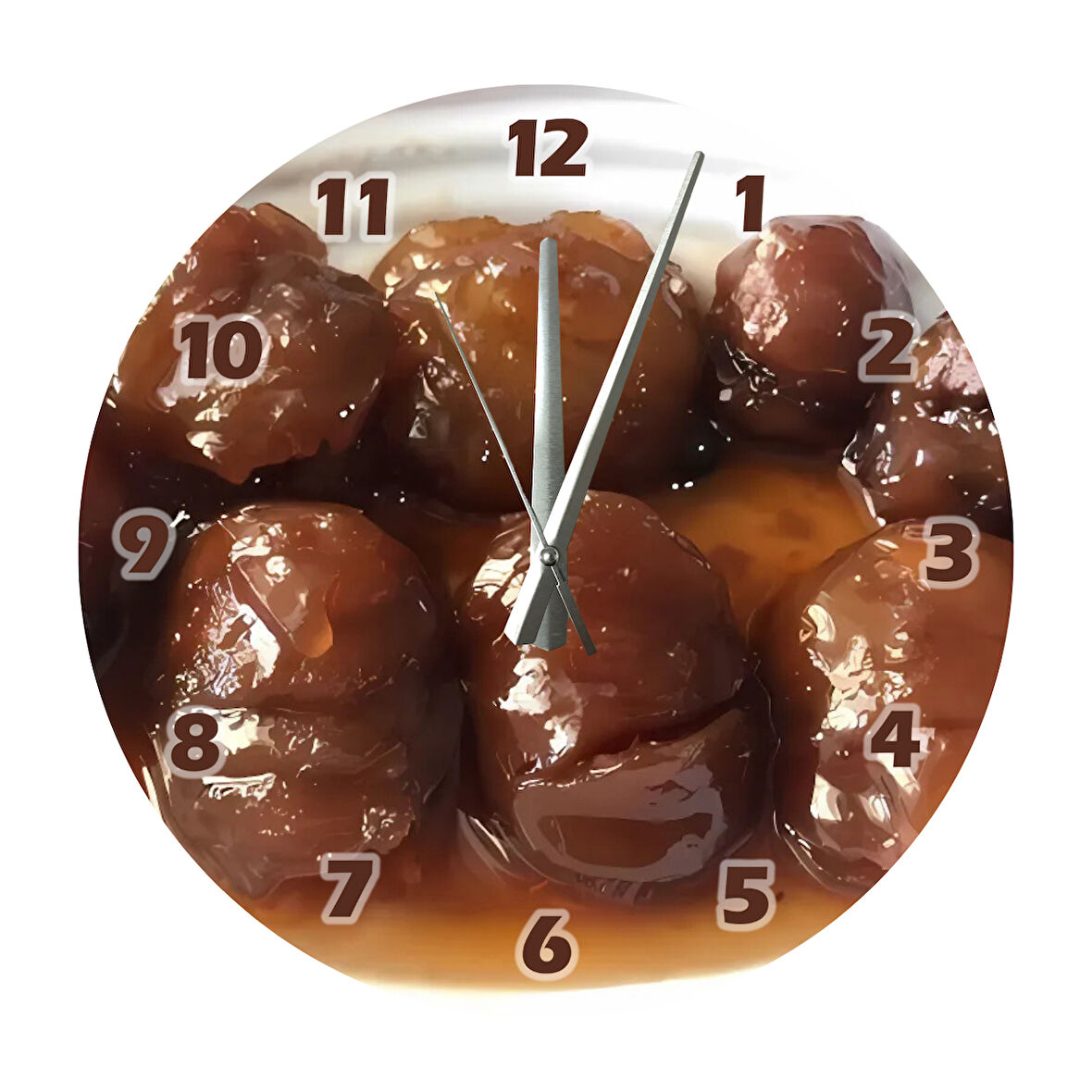 Tİ-PLAY KESTANE ŞEKERİ 30X30CM AKRİLİK DEKORATİF MODERN DUVAR SAATİ