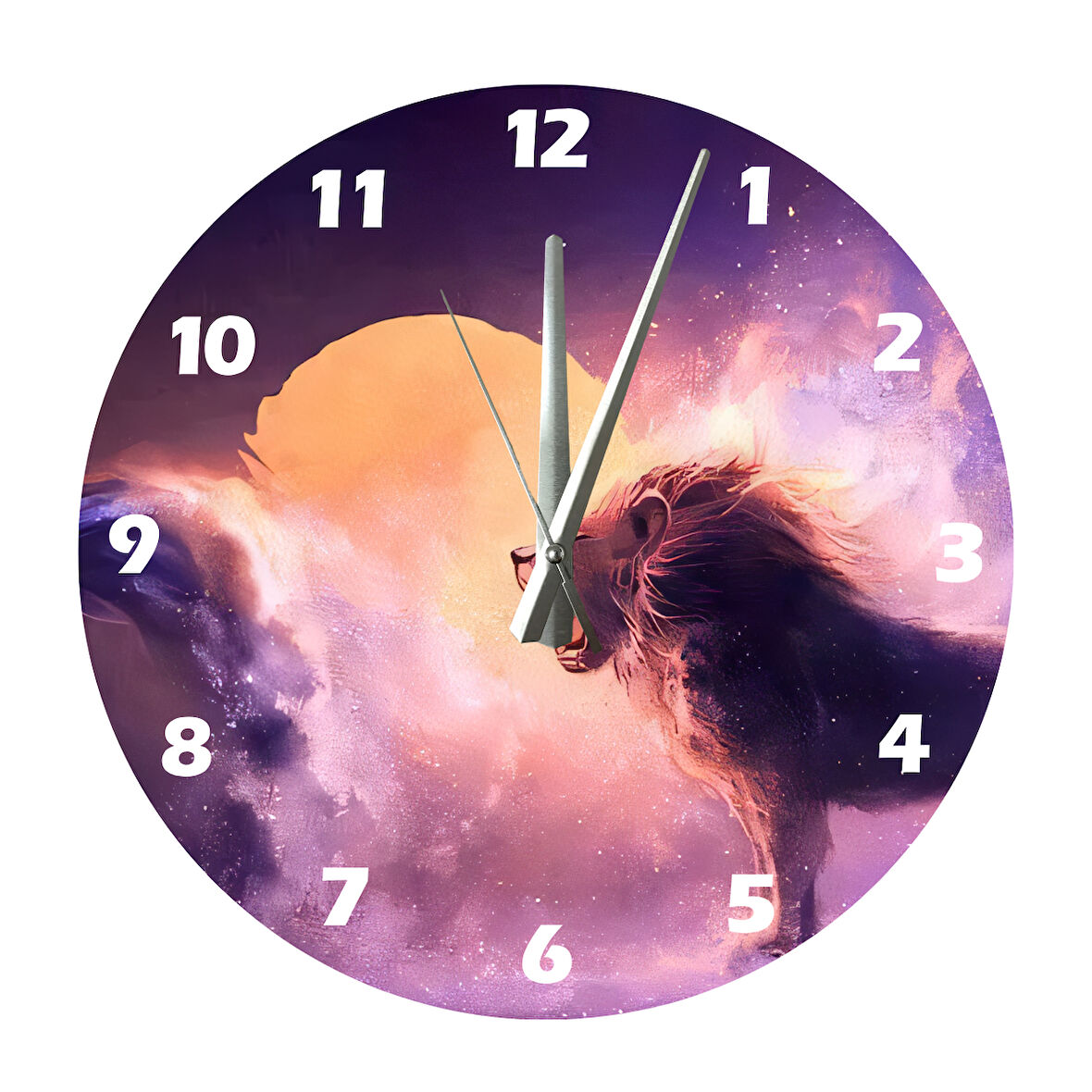 Tİ-PLAY SİNİRLİ ASLAN 30X30CM AKRİLİK DEKORATİF MODERN DUVAR SAATİ