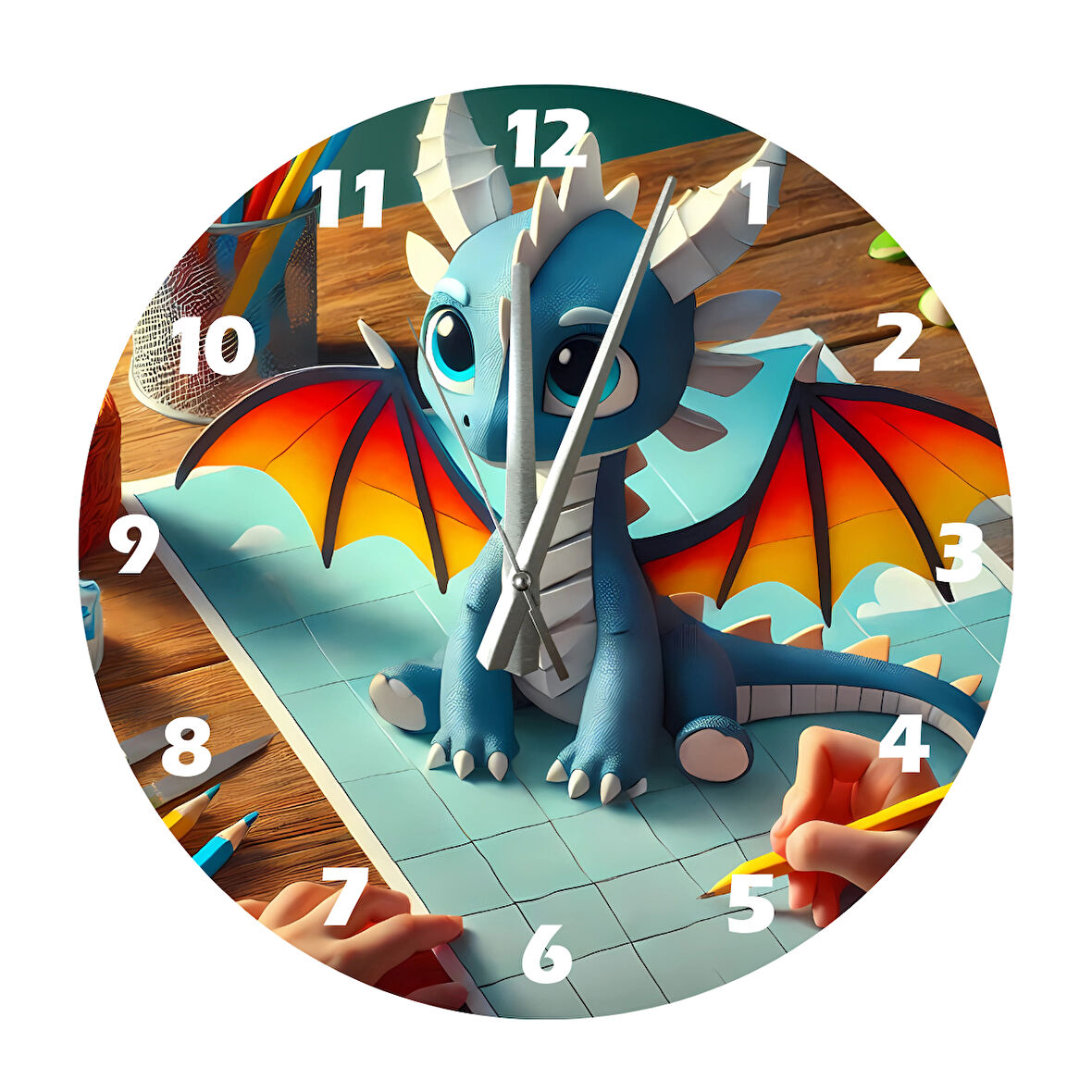 Tİ-PLAY KAHRAMAN ERJERHA 30X30CM AKRİLİK DEKORATİF MODERN DUVAR SAATİ