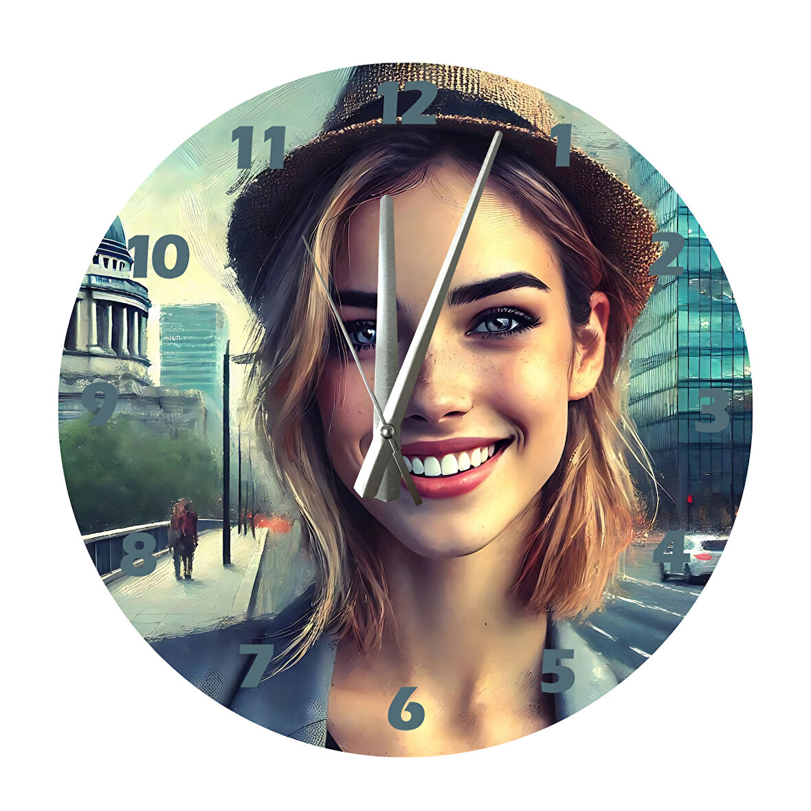 Tİ-PLAY TURİST 30X30CM AKRİLİK DEKORATİF MODERN DUVAR SAATİ