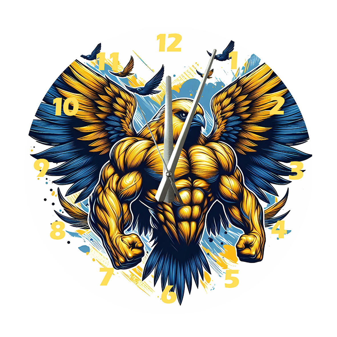 Tİ-PLAY SARI KANARYA 30X30CM AKRİLİK DEKORATİF MODERN DUVAR SAATİ