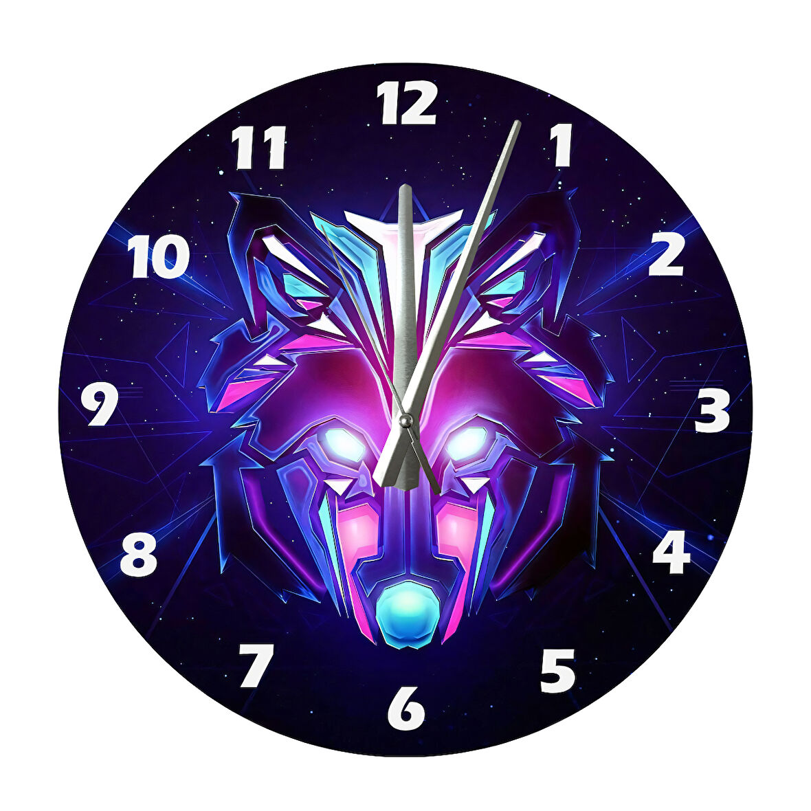 Tİ-PLAY ROBO KURT 30X30CM AKRİLİK DEKORATİF MODERN DUVAR SAATİ