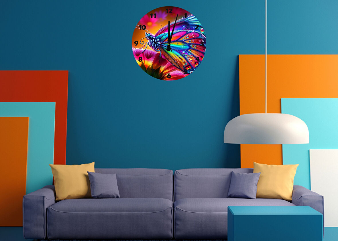 Tİ-PLAY DOĞA GÜZELİ 30X30CM AKRİLİK DEKORATİF MODERN DUVAR SAATİ