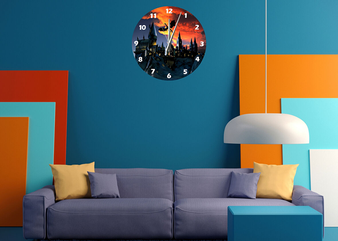 Tİ-PLAY EJDERHA VE KORKU 30X30CM AKRİLİK DEKORATİF MODERN DUVAR SAATİ