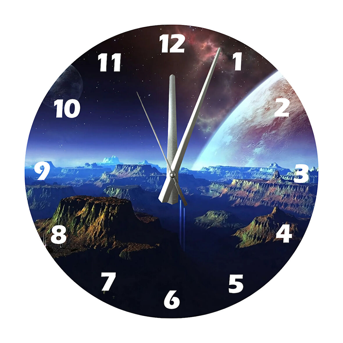 Tİ-PLAY YABANCI GEZEGEN 30X30CM AKRİLİK DEKORATİF MODERN DUVAR SAATİ