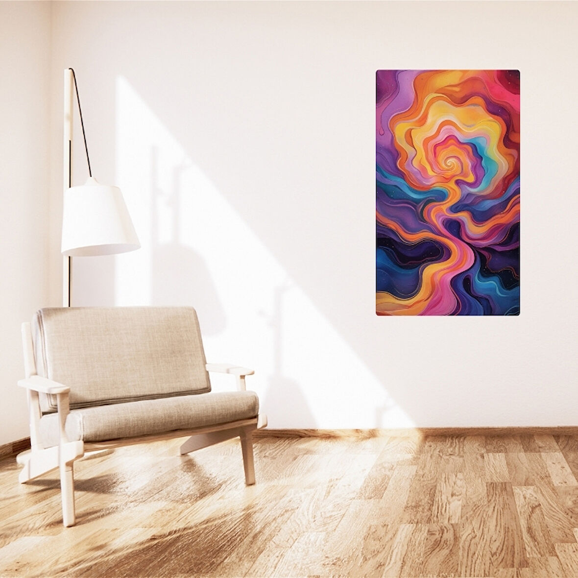 BOHEM TABLO AURA SPİRİTÜEL, CANLI RENKLER, SOYUT BOHEM DUVAR SANATI ÇERÇEVESİZ TABLO