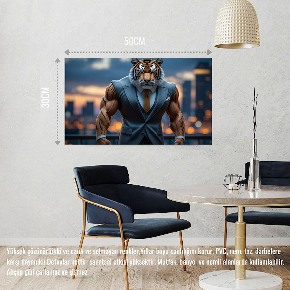 KAPLAN MUHAFIZ 02 ÇERÇEVESİZ 50X30 CM PVC TABLO