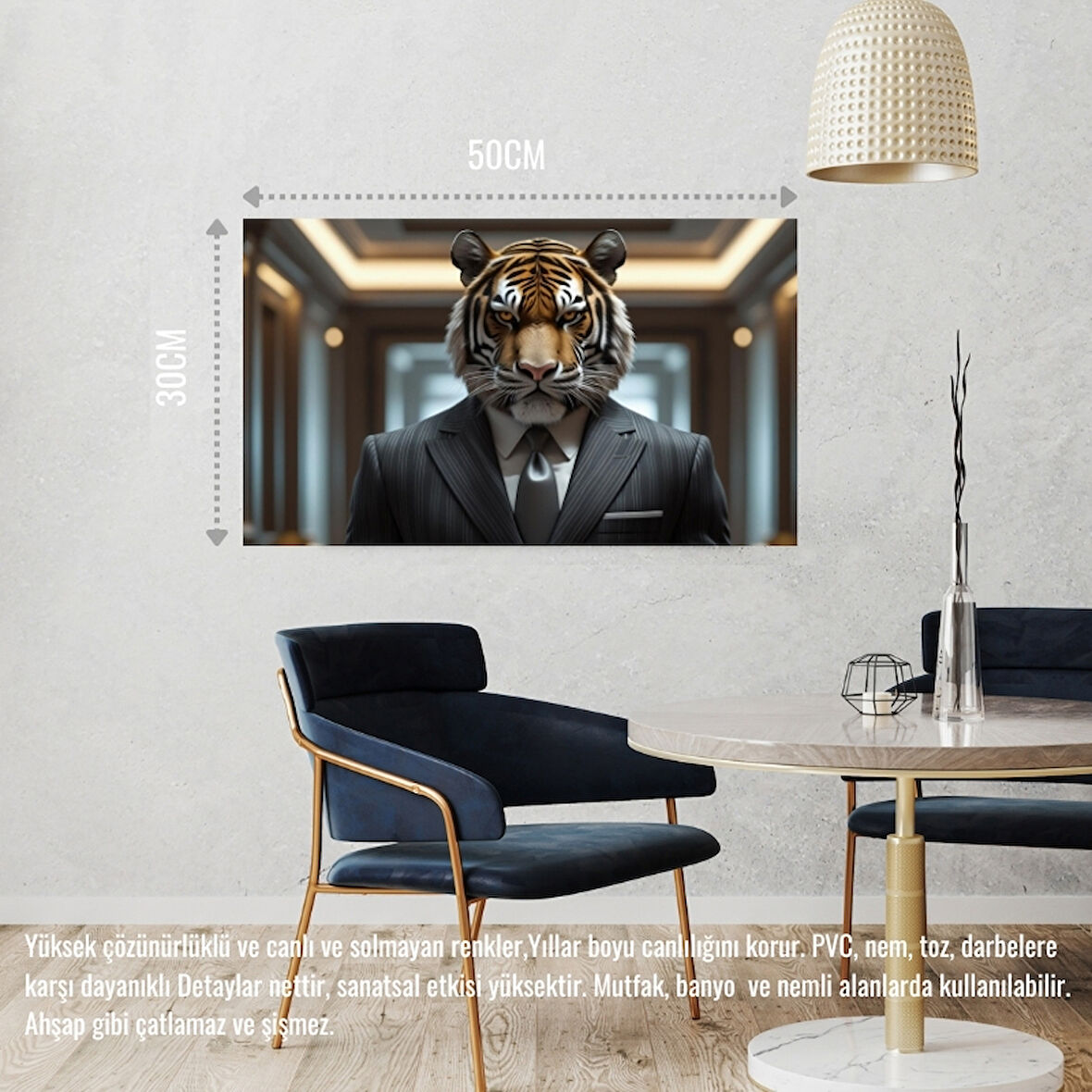 KAPLAN MUHAFIZ 04 ÇERÇEVESİZ 50X30 CM PVC TABLO