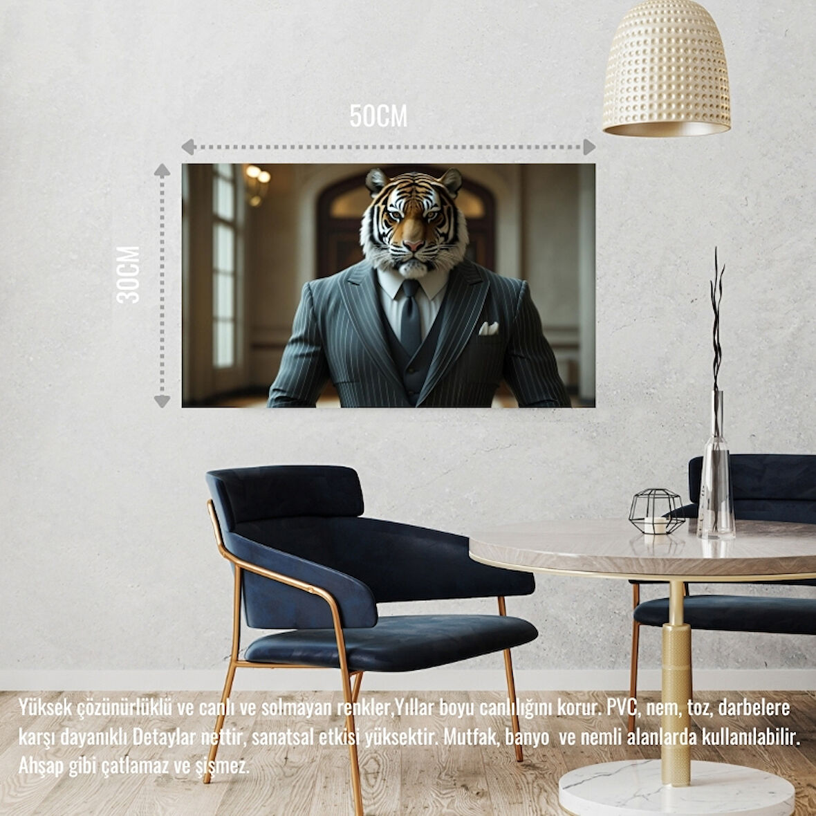 KAPLAN MUHAFIZ 05 ÇERÇEVESİZ 50X30 CM PVC TABLO