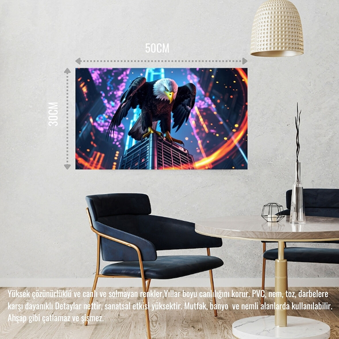 KARTAL FÜTÜRİSTİK BİR ŞEHİRDE 02 ÇERÇEVESİZ 50X30 CM PVC TABLO