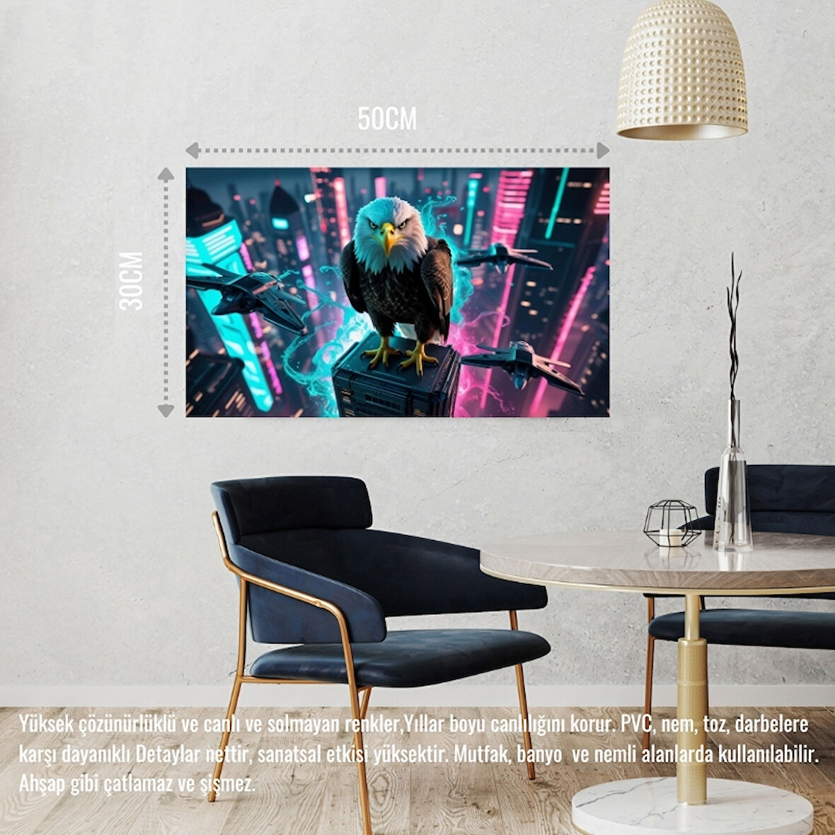 KARTAL FÜTÜRİSTİK BİR ŞEHİRDE 03 ÇERÇEVESİZ 50X30 CM PVC TABLO