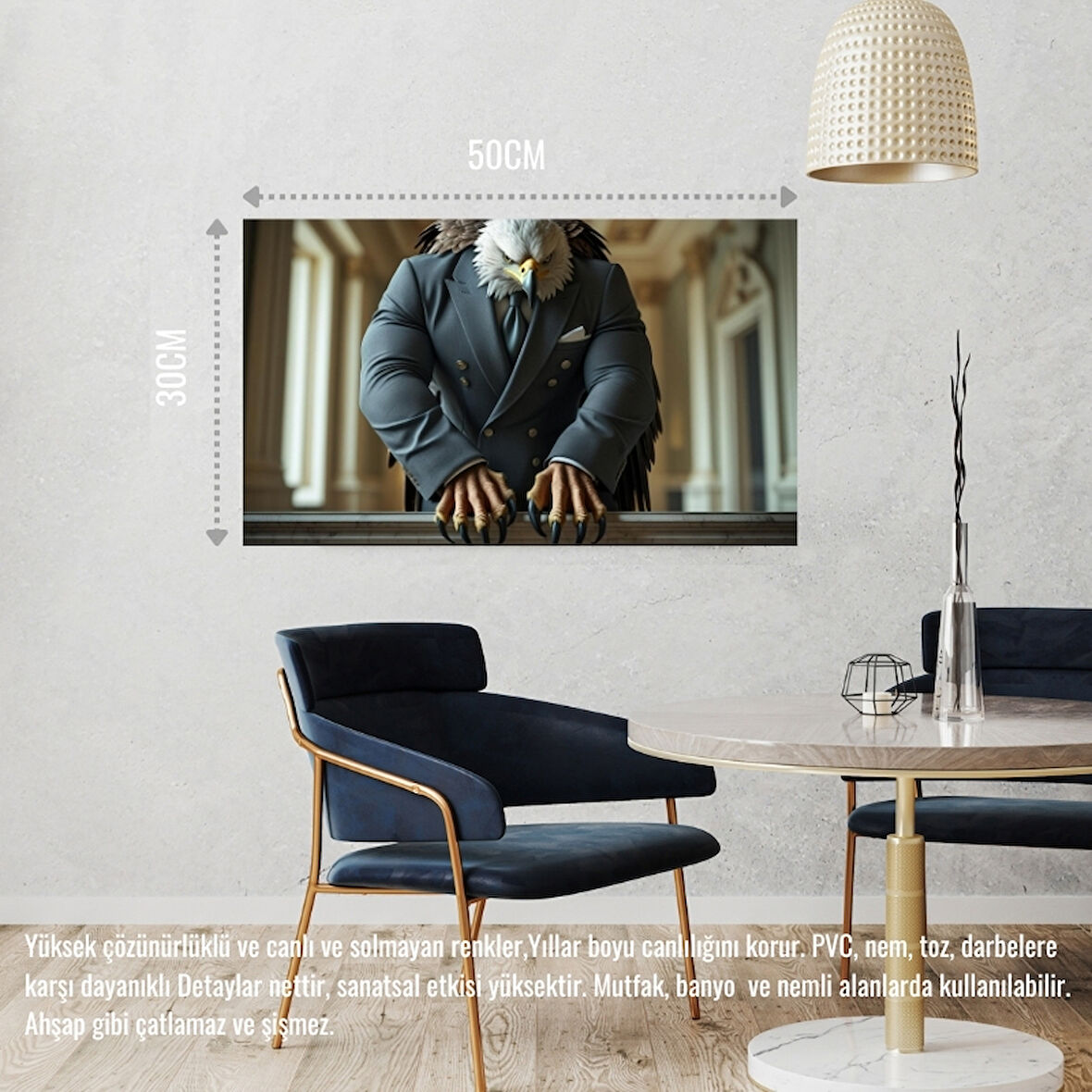 KARTAL MUHAFIZ GÖREVİNDE 05 ÇERÇEVESİZ 50X30 CM PVC TABLO