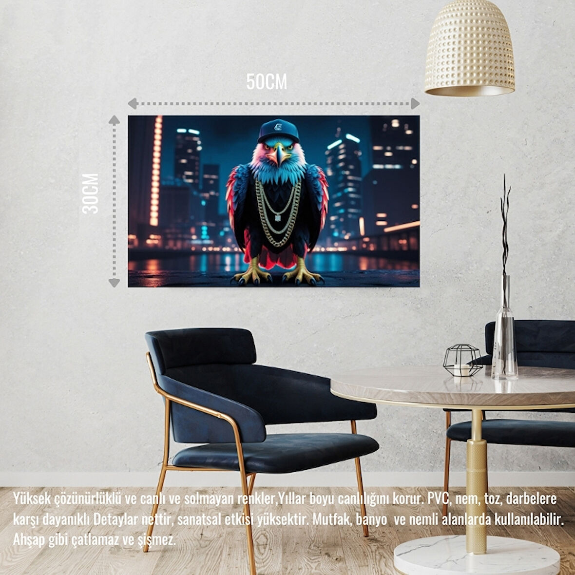 RAPÇİ KARTAL 01 ÇERÇEVESİZ 50X30 CM PVC TABLO