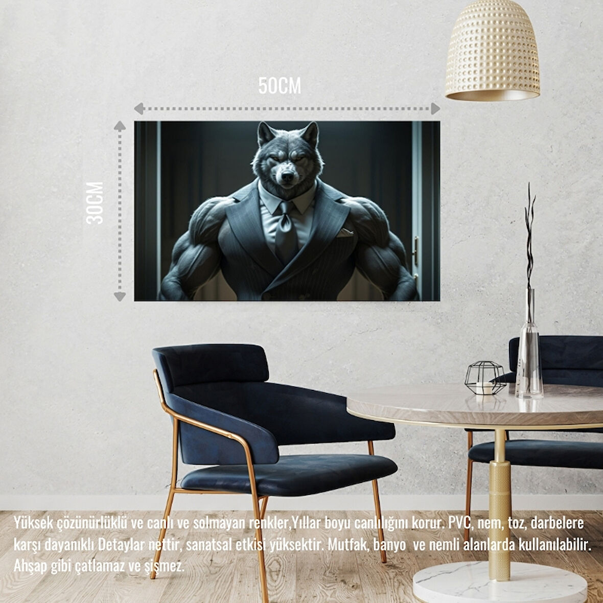 KURT MUHAFIZ GÖREVİNDE 03 ÇERÇEVESİZ 50X30 CM PVC TABLO