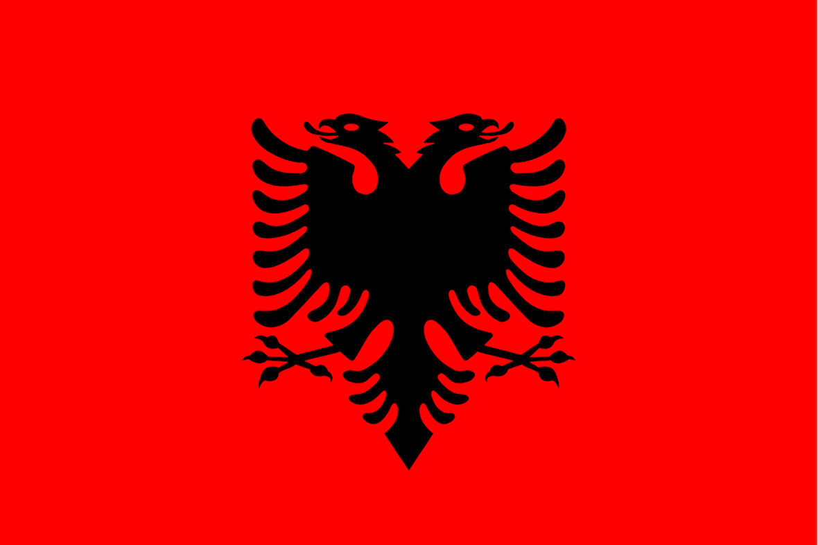 ARNAVUTLUK ÜLKE BAYRAĞI 45x30CM DUVAR TABLOSU ÇERÇEVESİZ PVC TABLO