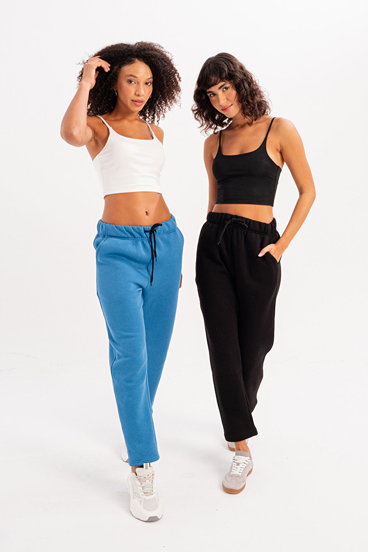 JUSTEVER Rahat Fit Şardonlu İçi Polarlı Gri Kadın Eşofman Altı Pantolon - Echo